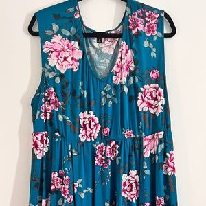 Torrid Floral Challis Skater Dress Size 2